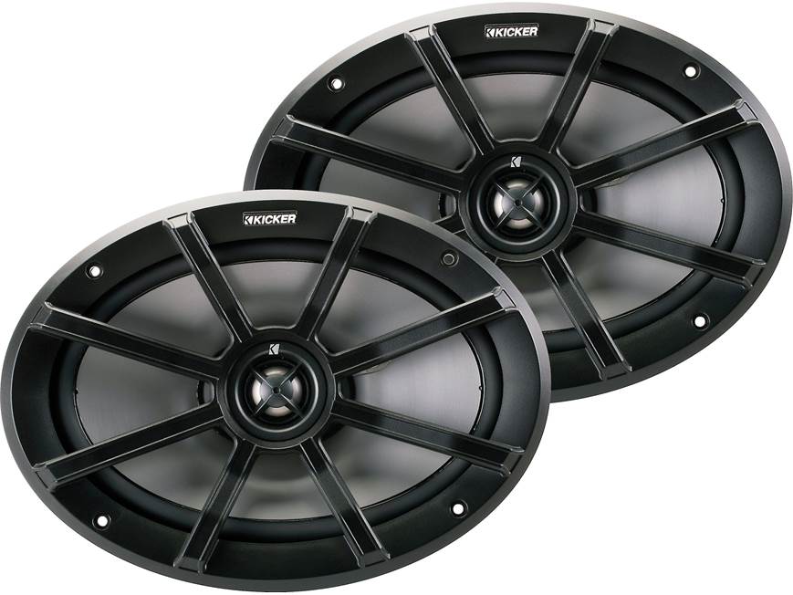Kicker 40PS692 6"x 9" 2-way speakers (2-ohm) for use in motorcycles, boats, and ATVs