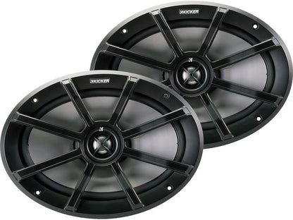 Kicker 40PS692 6"x 9" 2-way speakers (2-ohm) for use in motorcycles, boats, and ATVs