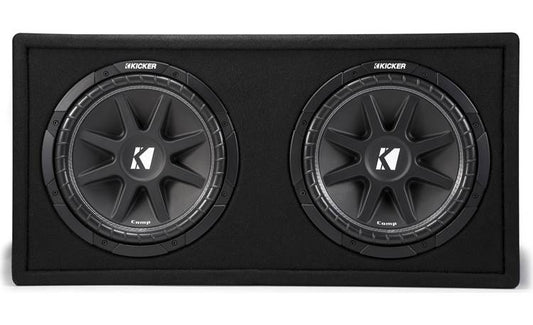 Kicker 43DC122 Ported enclosure with dual 12" Comp subwoofers