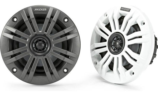 Kicker 45KM42 4" 2-way marine speakers (2-ohm)