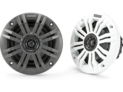 Kicker 45KM42 4" 2-way marine speakers (2-ohm)