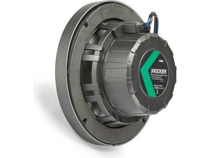 Kicker 45KM654 6-1/2" marine speakers with charcoal and white grilles