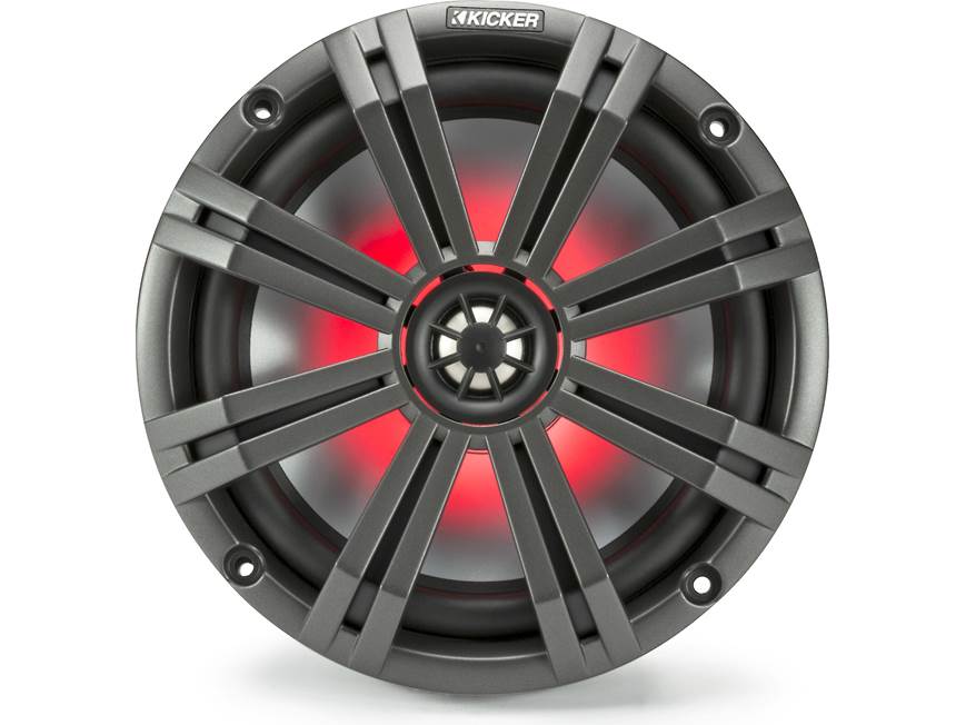 Kicker 45KM84L 8" full-range marine speakers with LED lighting