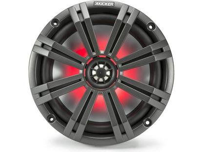 Kicker 45KM84L 8" full-range marine speakers with LED lighting