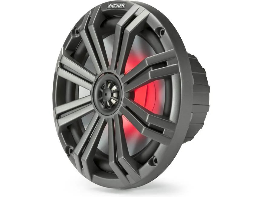 Kicker 45KM84L 8" full-range marine speakers with LED lighting