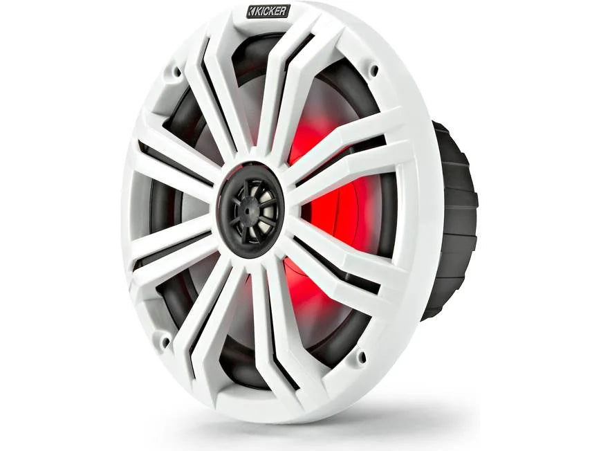 Kicker 45KM84L 8" full-range marine speakers with LED lighting