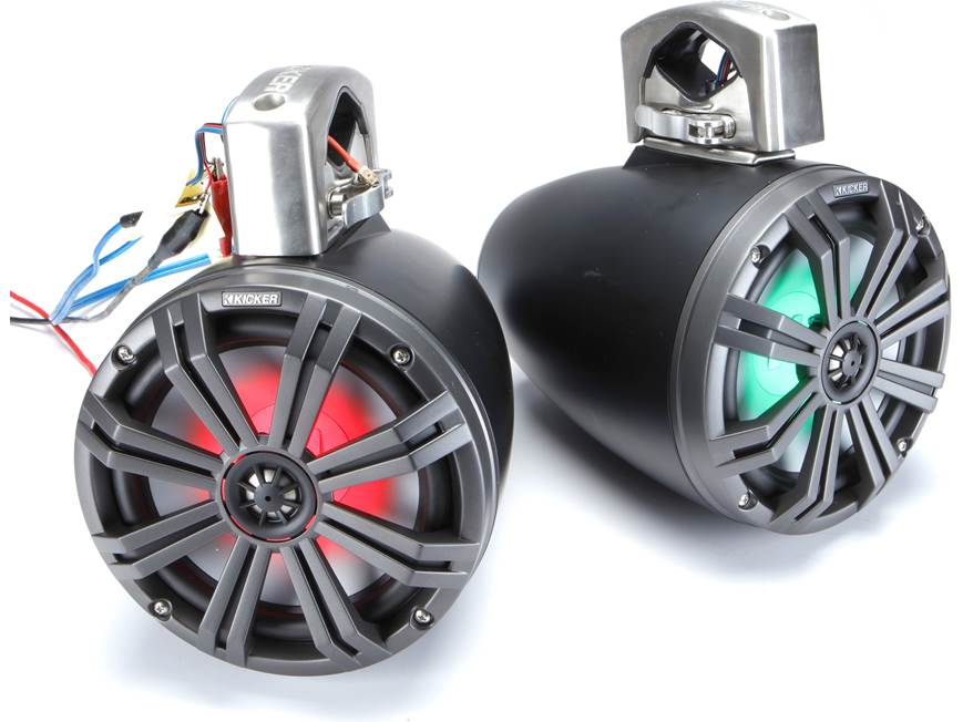 Kicker 45KMTC8 8" wakeboard tower speakers (Charcoal/Black)