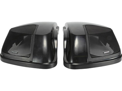 Kicker 46HDBL Custom-fit bag lids for select 2014-up Harley-Davidson models (Unloaded - speakers not included)