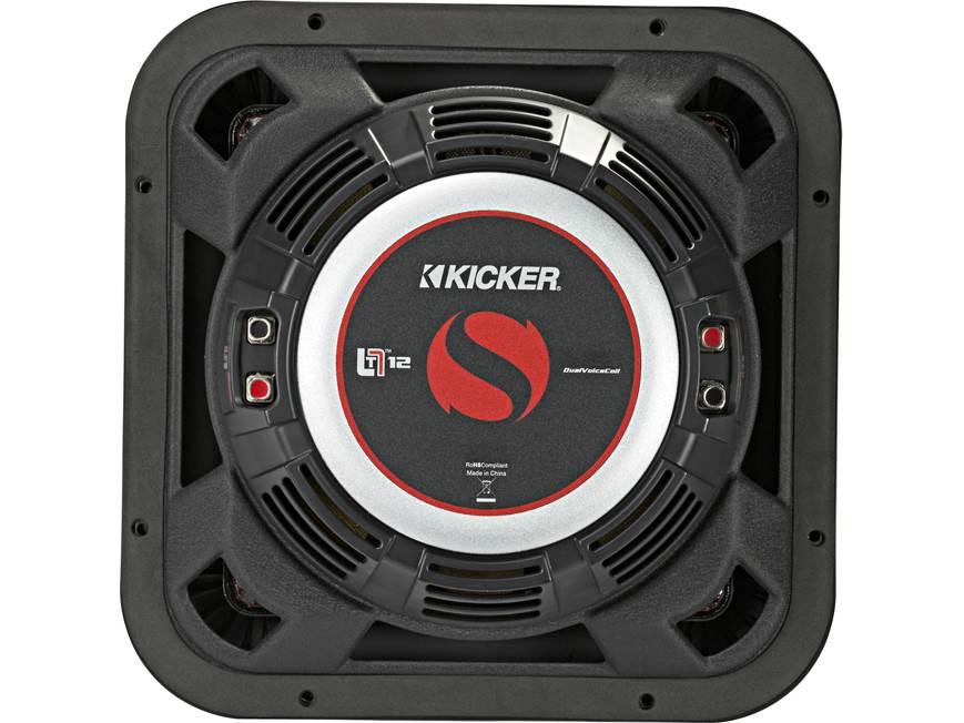 Kicker 46L7T124 Solo-Baric L7T Series shallow-mount 12" dual 4-ohm voice coil component subwoofer