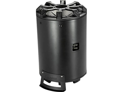 Kicker 46CWTB102 Weather-proof sealed tube enclosure with one 10" 2-ohm subwoofer and 10" passive speaker