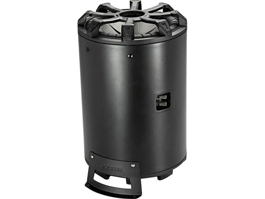 Kicker 46CWTB102 Weather-proof sealed tube enclosure with one 10" 2-ohm subwoofer and 10" passive speaker