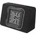 Kicker 46TL7T122 Sealed 2-ohm enclosure with single square L7T Series 12" shallow-mount subwoofer