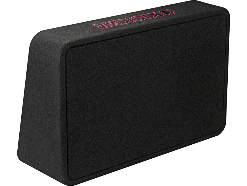 Kicker 46TL7T122 Sealed 2-ohm enclosure with single square L7T Series 12" shallow-mount subwoofer