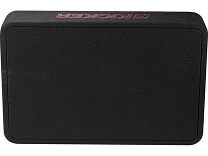 Kicker 46TL7T122 Sealed 2-ohm enclosure with single square L7T Series 12" shallow-mount subwoofer