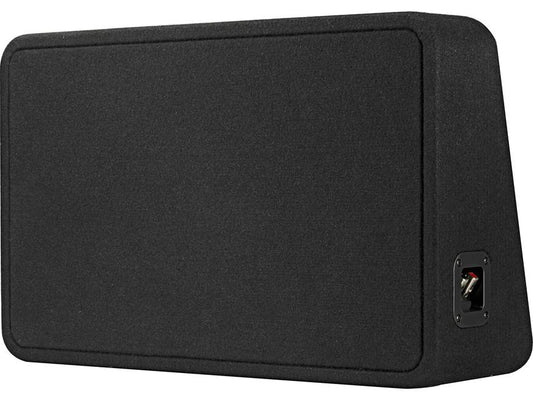 Kicker 46TL7T122 Sealed 2-ohm enclosure with single square L7T Series 12" shallow-mount subwoofer