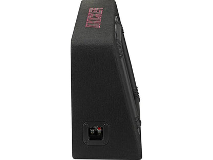 Kicker 46TL7T122 Sealed 2-ohm enclosure with single square L7T Series 12" shallow-mount subwoofer