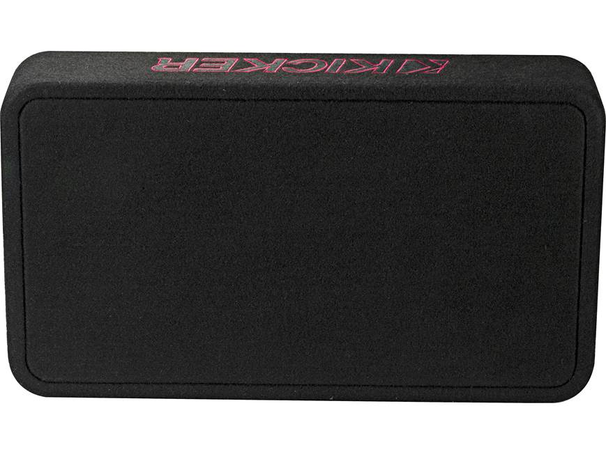 Kicker 46TL7T82 Sealed 2-ohm enclosure with single square L7T Series 8" shallow-mount subwoofer
