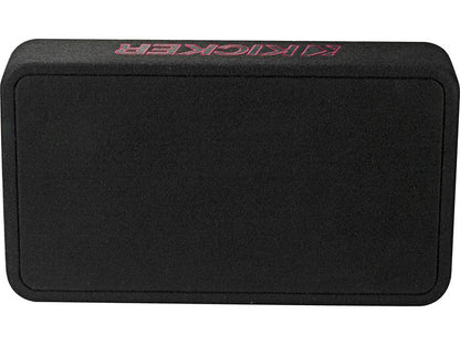 Kicker 46TL7T82 Sealed 2-ohm enclosure with single square L7T Series 8" shallow-mount subwoofer