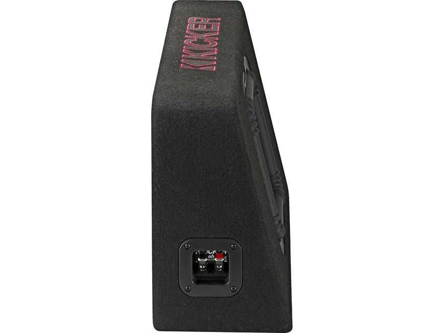 Kicker 46TL7T82 Sealed 2-ohm enclosure with single square L7T Series 8" shallow-mount subwoofer