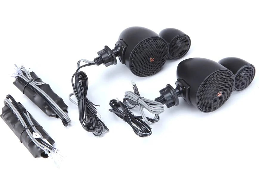 Kicker 47KSMT2504 KS Series dual-pod component speaker system — each pod contains a 2-1/2" midrange driver and a 1" tweeter
