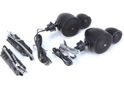 Kicker 47KSMT2504 KS Series dual-pod component speaker system — each pod contains a 2-1/2" midrange driver and a 1" tweeter