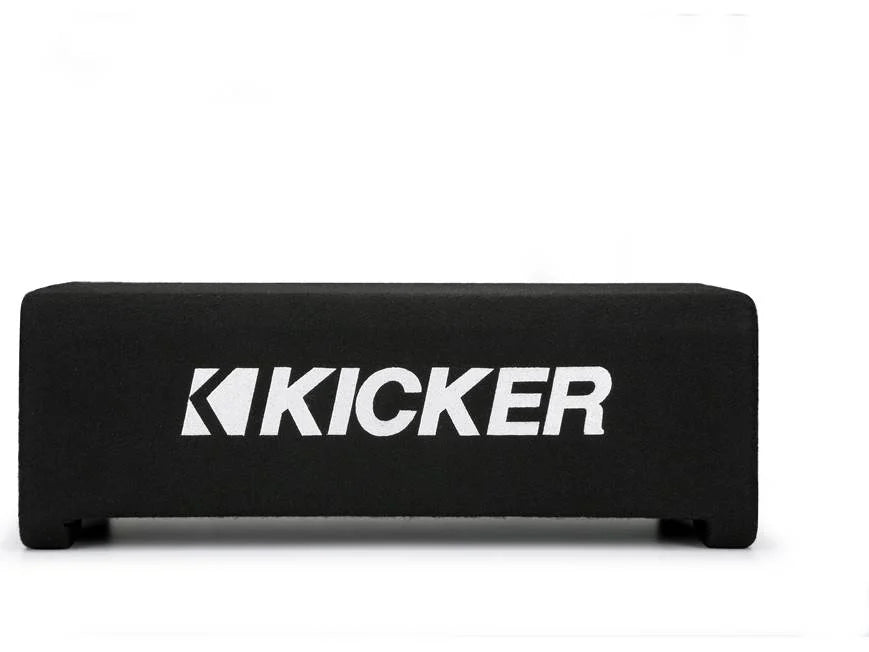 Kicker 48CDF104 Comp Series sealed down-firing enclosure with 10" 4-ohm subwoofer