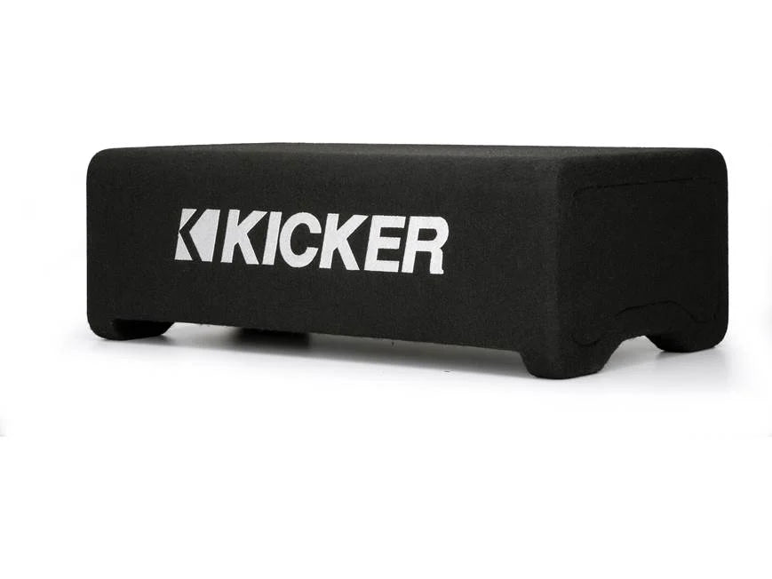 Kicker 48CDF104 Comp Series sealed down-firing enclosure with 10" 4-ohm subwoofer
