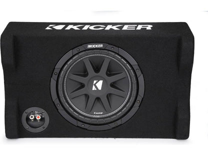 Kicker 48CDF104 Comp Series sealed down-firing enclosure with 10" 4-ohm subwoofer