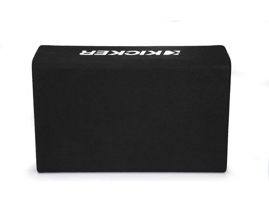 Kicker 48CDF124 Comp Series sealed downward-firing enclosure with 12" 4-ohm subwoofer