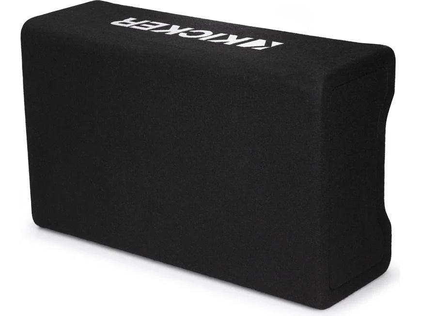 Kicker 48CDF124 Comp Series sealed downward-firing enclosure with 12" 4-ohm subwoofer