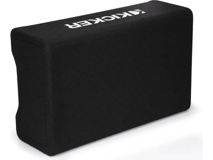 Kicker 48CDF124 Comp Series sealed downward-firing enclosure with 12" 4-ohm subwoofer
