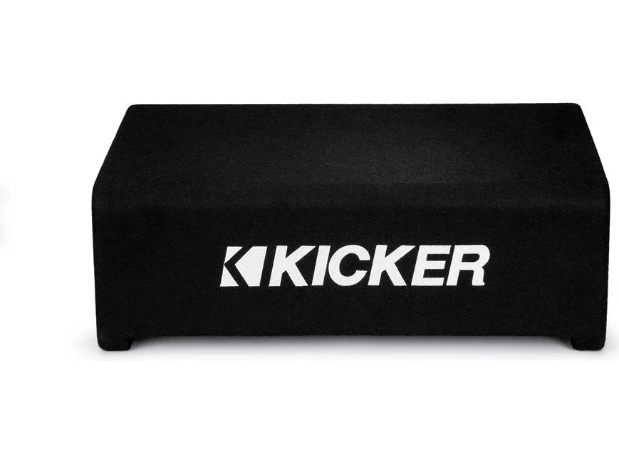 Kicker 48CDF124 Comp Series sealed downward-firing enclosure with 12" 4-ohm subwoofer