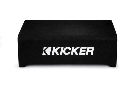 Kicker 48CDF124 Comp Series sealed downward-firing enclosure with 12" 4-ohm subwoofer