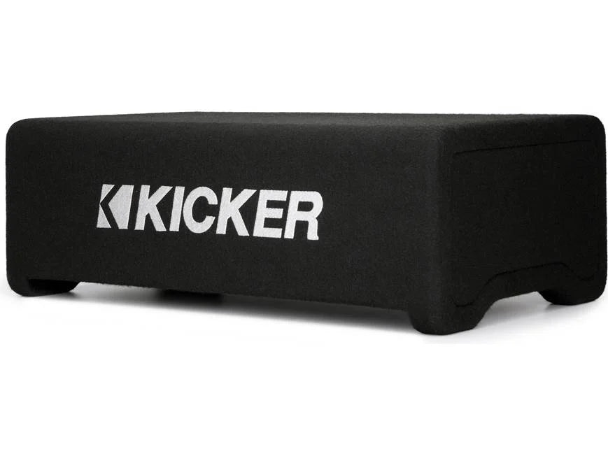 Kicker 48CDF124 Comp Series sealed downward-firing enclosure with 12" 4-ohm subwoofer