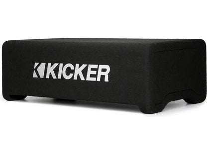 Kicker 48CDF124 Comp Series sealed downward-firing enclosure with 12" 4-ohm subwoofer