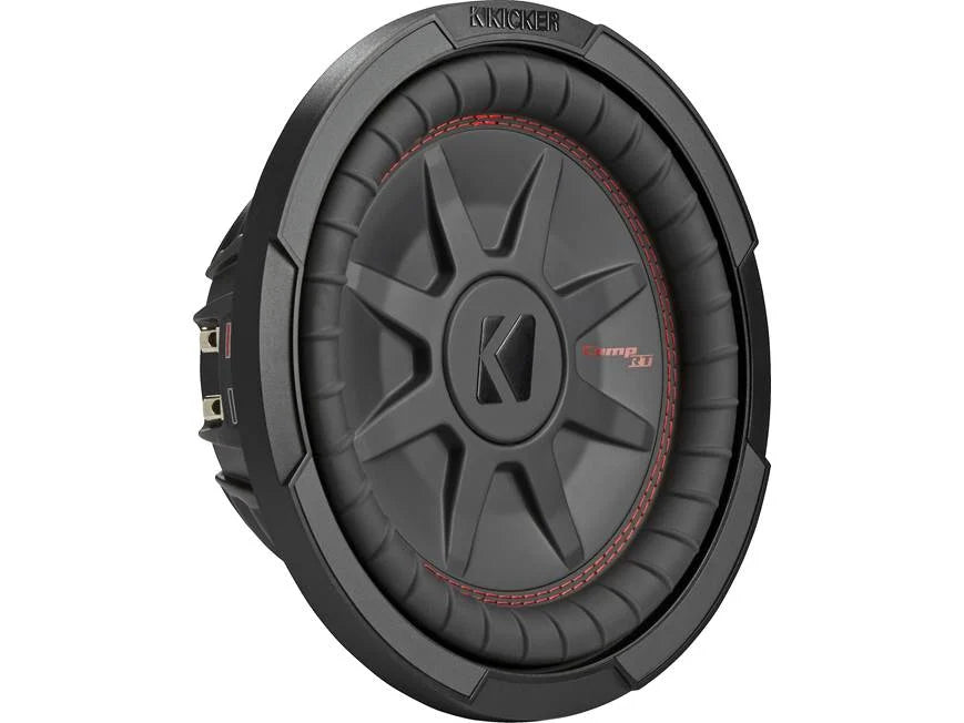 Kicker 48CWRT102 CompRT Series shallow-mount 10" subwoofer with dual 2-ohm voice coils
