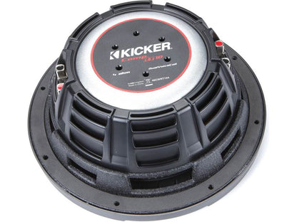 Kicker 48CWRT104 CompRT Series shallow-mount 10" subwoofer with dual 4-ohm voice coils