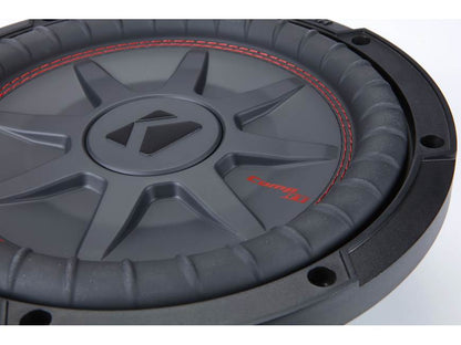 Kicker 48CWRT104 CompRT Series shallow-mount 10" subwoofer with dual 4-ohm voice coils