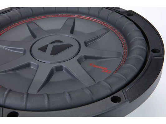 Kicker 48CWRT104 CompRT Series shallow-mount 10" subwoofer with dual 4-ohm voice coils