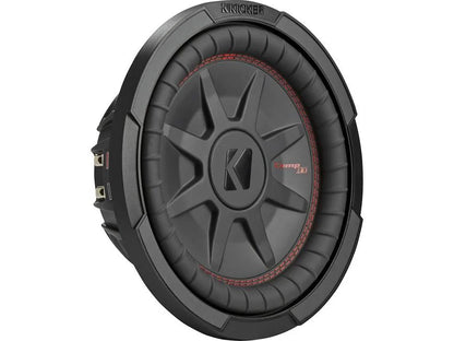Kicker 48CWRT104 CompRT Series shallow-mount 10" subwoofer with dual 4-ohm voice coils