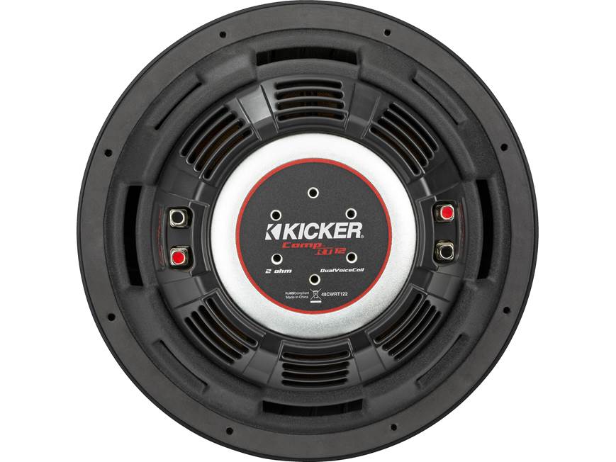 Kicker 48CWRT122 CompRT Series shallow-mount 12" subwoofer with dual 2-ohm voice coils