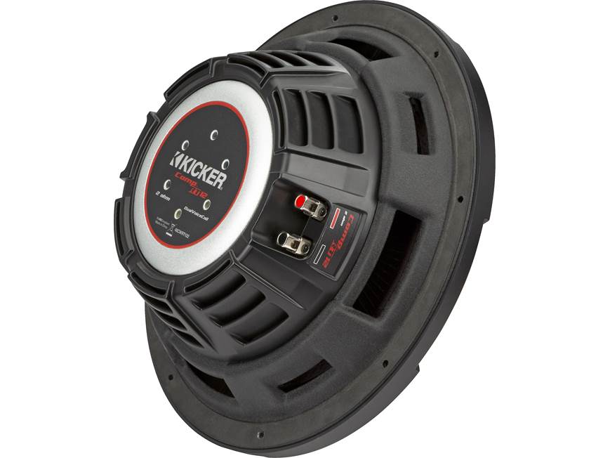 Kicker 48CWRT122 CompRT Series shallow-mount 12" subwoofer with dual 2-ohm voice coils