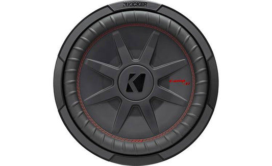 Kicker 48CWRT122 CompRT Series shallow-mount 12" subwoofer with dual 2-ohm voice coils