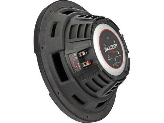 Kicker 48CWRT122 CompRT Series shallow-mount 12" subwoofer with dual 2-ohm voice coils