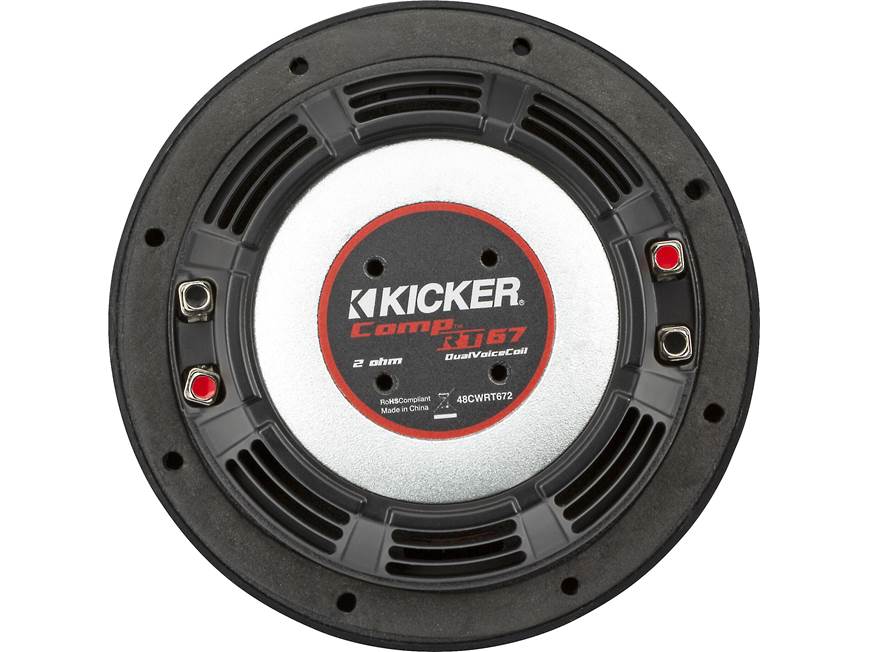 Kicker 48CWRT672 CompRT Series shallow-mount 6-3/4" subwoofer with dual 2-ohm voice coils