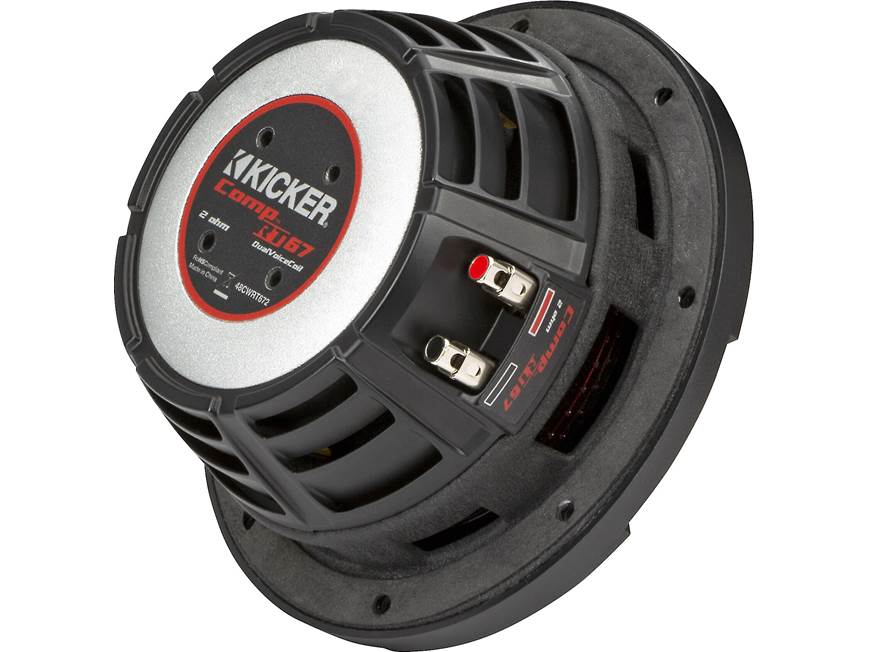 Kicker 48CWRT672 CompRT Series shallow-mount 6-3/4" subwoofer with dual 2-ohm voice coils