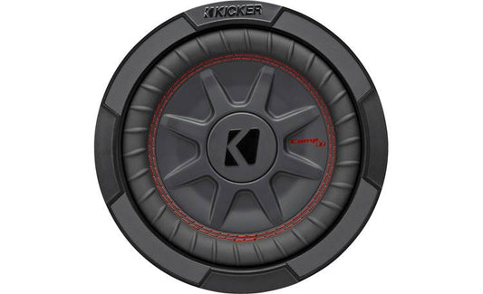 Kicker 48CWRT82 CompRT Series shallow-mount 8" subwoofer with dual 2-ohm voice coils