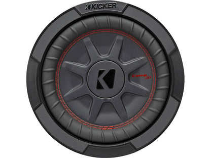 Kicker 48CWRT82 CompRT Series shallow-mount 8" subwoofer with dual 2-ohm voice coils