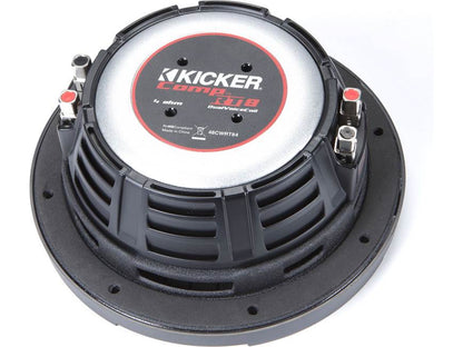 Kicker 48CWRT84 CompRT Series shallow-mount 8" subwoofer with dual 4-ohm voice coils