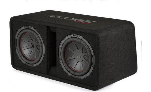 Kicker 48DCWR102 Ported enclosure with two 10" CompR® subwoofers